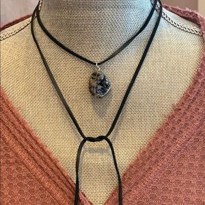 ✨sold-Druzy stone wrap necklace